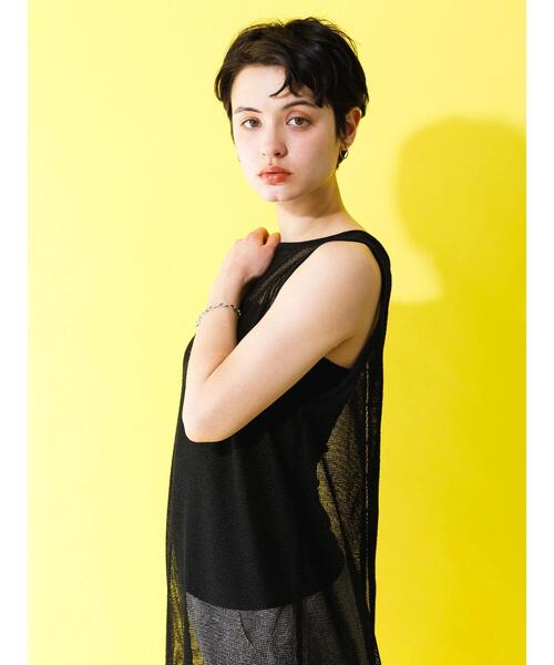 koe（コエ）の「前後2WAYメッシュノースリカーデワンピース＊（ワンピース・レディース・ブラック/ブラウン/オフホワイト・M）」の20枚目の写真