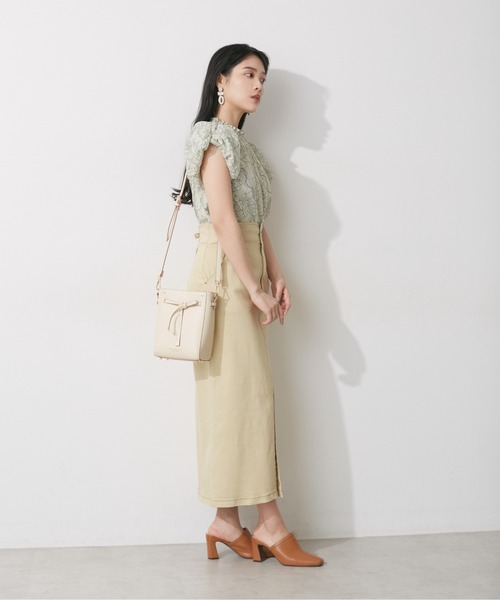 JILL by JILL STUART（ジルバイジルスチュアート）の「◆［WEEKDAY COLLECTION］ナロウテープポシェット（ショルダーバッグ・レディース・ライトグリーン/ブラック系その他/ホワイト/ブラウン系その他・FREE）」の9枚目の写真