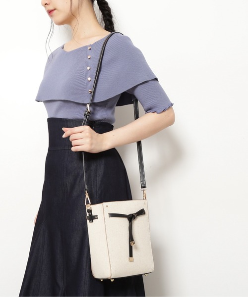 JILL by JILL STUART（ジルバイジルスチュアート）の「◆［WEEKDAY COLLECTION］ナロウテープポシェット（ショルダーバッグ・レディース・ライトグリーン/ブラック系その他/ホワイト/ブラウン系その他・FREE）」の8枚目の写真