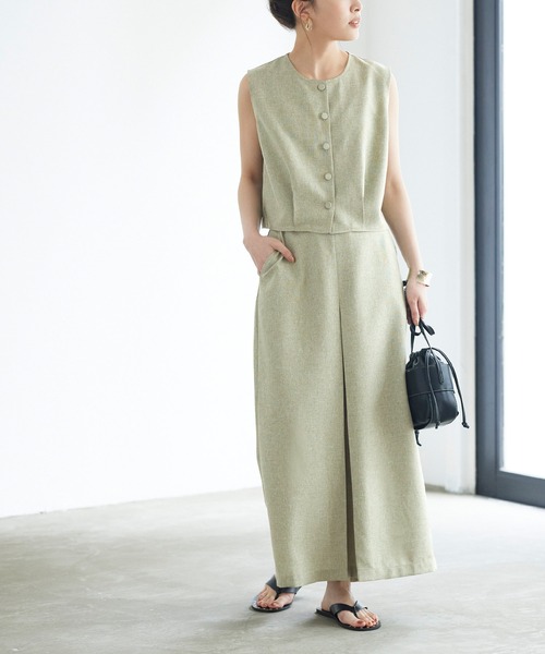 titivate(ティティベイト)の「リネンライクコンパクトトップス(シャツ/ブラウス・レディース・ライトカーキ/イエロー/ライトブラウン/ブラック・S/M)」の11枚目の写真