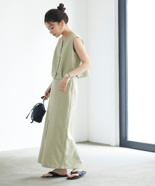 titivate(ティティベイト)の「リネンライクコンパクトトップス(シャツ/ブラウス・レディース・ライトカーキ/イエロー/ライトブラウン/ブラック・S/M)」の12枚目の写真