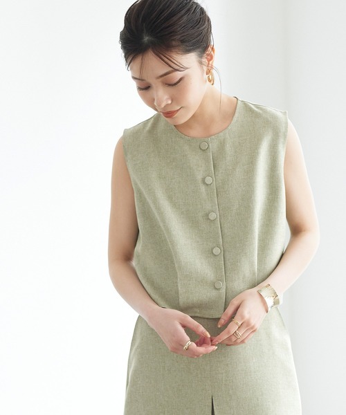 titivate(ティティベイト)の「リネンライクコンパクトトップス(シャツ/ブラウス・レディース・ライトカーキ/イエロー/ライトブラウン/ブラック・S/M)」の13枚目の写真