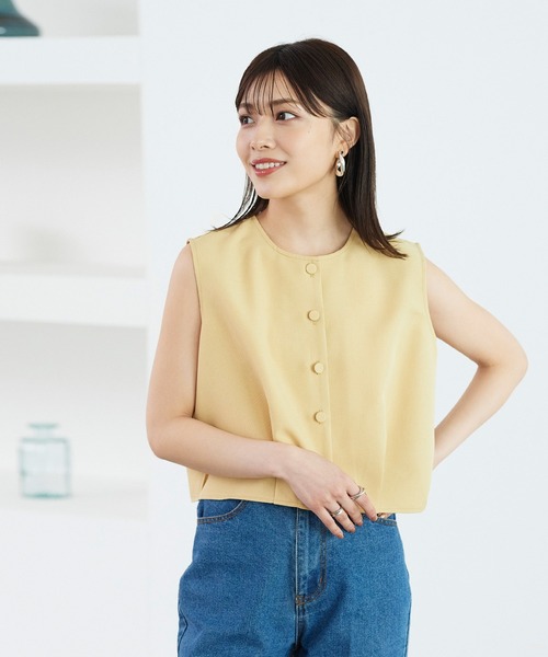 titivate(ティティベイト)の「リネンライクコンパクトトップス(シャツ/ブラウス・レディース・ライトカーキ/イエロー/ライトブラウン/ブラック・S/M)」の15枚目の写真