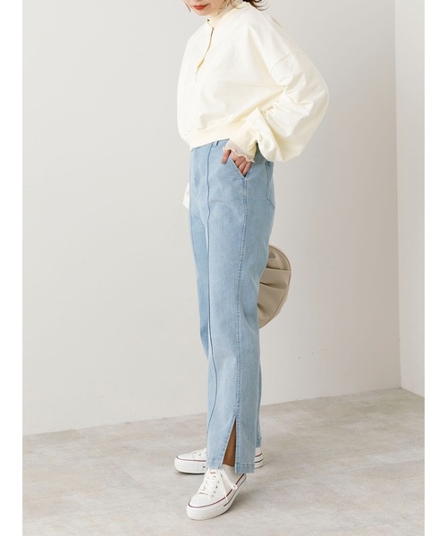 SLURR（スラ―）の「リングドットボタンスウェットプルオーバー（スウェット・レディース・ベージュ/チャコールグレー/アイボリー・FREE）」の8枚目の写真