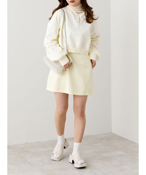 SLURR（スラ―）の「リングドットボタンスウェットプルオーバー（スウェット・レディース・ベージュ/チャコールグレー/アイボリー・FREE）」の13枚目の写真