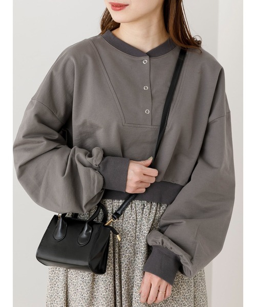 SLURR（スラ―）の「リングドットボタンスウェットプルオーバー（スウェット・レディース・ベージュ/チャコールグレー/アイボリー・FREE）」の14枚目の写真