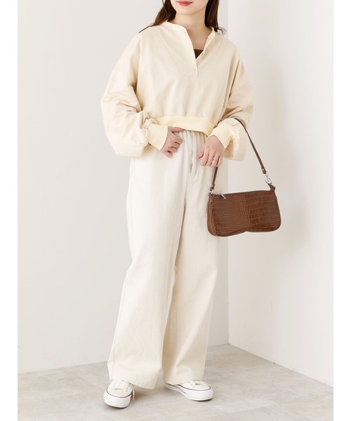 SLURR（スラ―）の「リングドットボタンスウェットプルオーバー（スウェット・レディース・ベージュ/チャコールグレー/アイボリー・FREE）」の17枚目の写真