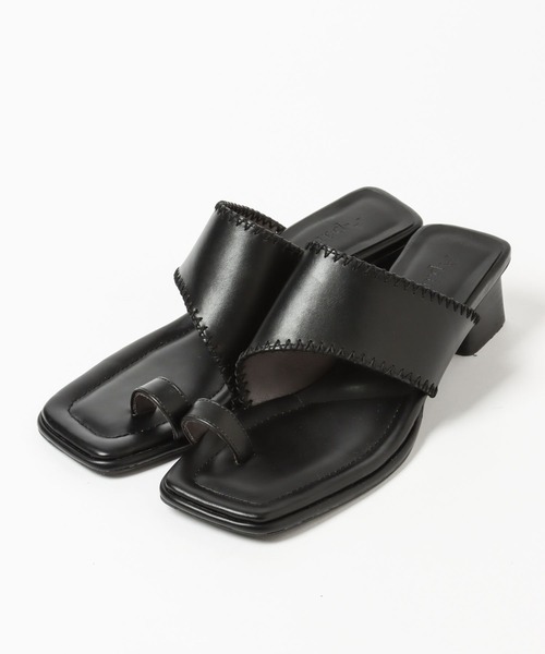 A part by（アパートバイ）の「トングヒールサンダル　274013（サンダル・レディース・ブラック/キャメル・MEDIUM/LARGE）」の5枚目の写真