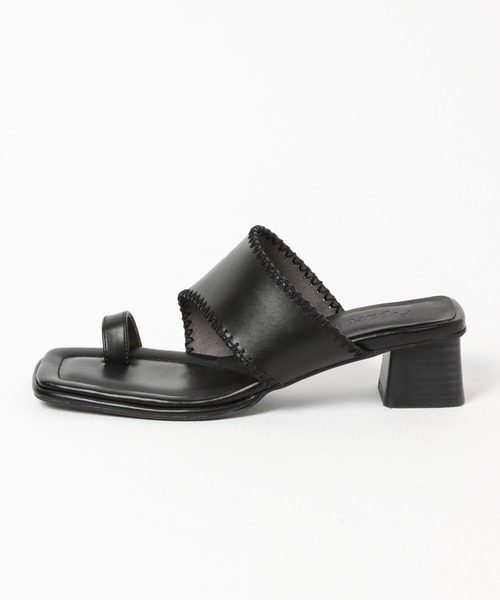A part by（アパートバイ）の「トングヒールサンダル　274013（サンダル・レディース・ブラック/キャメル・MEDIUM/LARGE）」の6枚目の写真