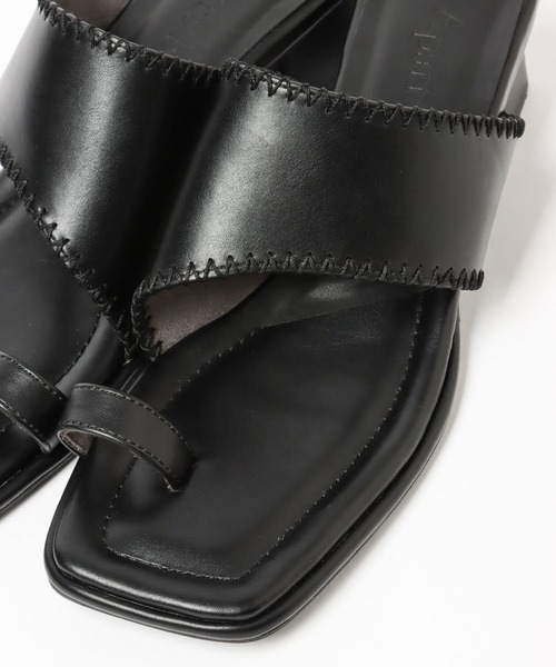 A part by（アパートバイ）の「トングヒールサンダル　274013（サンダル・レディース・ブラック/キャメル・MEDIUM/LARGE）」の10枚目の写真