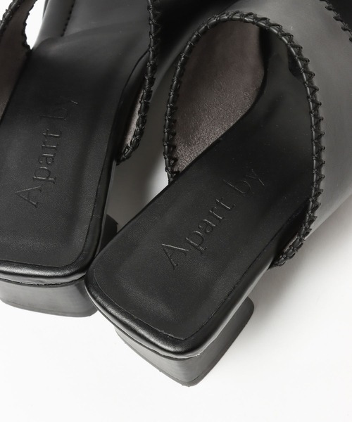 A part by（アパートバイ）の「トングヒールサンダル　274013（サンダル・レディース・ブラック/キャメル・MEDIUM/LARGE）」の12枚目の写真