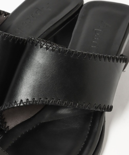 A part by（アパートバイ）の「トングヒールサンダル　274013（サンダル・レディース・ブラック/キャメル・MEDIUM/LARGE）」の13枚目の写真