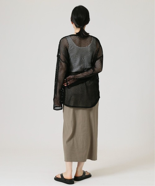 journal standard L'essage（ジャーナルスタンダードレサージュ）の「メッシュプルオーバー（Tシャツ/カットソー・レディース・ブラック/アイボリー・FREE）」の3枚目の写真