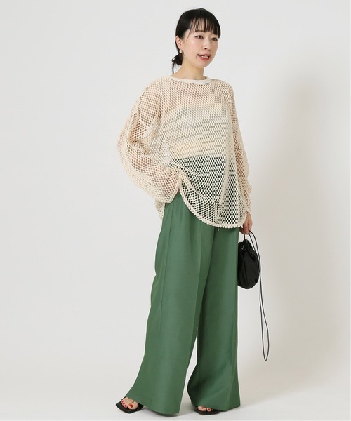 journal standard L'essage（ジャーナルスタンダードレサージュ）の「メッシュプルオーバー（Tシャツ/カットソー・レディース・ブラック/アイボリー・FREE）」の8枚目の写真