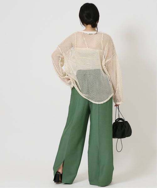 journal standard L'essage（ジャーナルスタンダードレサージュ）の「メッシュプルオーバー（Tシャツ/カットソー・レディース・ブラック/アイボリー・FREE）」の20枚目の写真