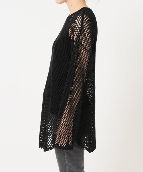 journal standard L'essage（ジャーナルスタンダードレサージュ）の「メッシュプルオーバー（Tシャツ/カットソー・レディース・ブラック/アイボリー・FREE）」の13枚目の写真