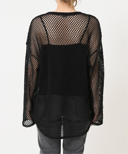 journal standard L'essage（ジャーナルスタンダードレサージュ）の「メッシュプルオーバー（Tシャツ/カットソー・レディース・ブラック/アイボリー・FREE）」の5枚目の写真