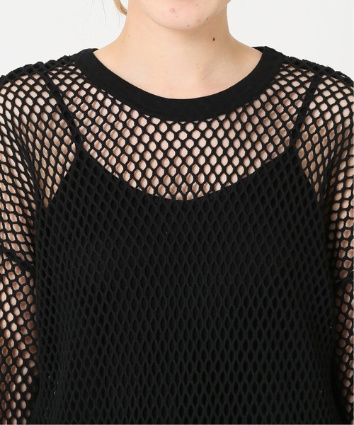 journal standard L'essage（ジャーナルスタンダードレサージュ）の「メッシュプルオーバー（Tシャツ/カットソー・レディース・ブラック/アイボリー・FREE）」の21枚目の写真