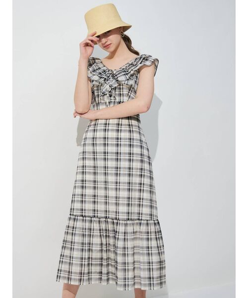 MERCURYDUO（マーキュリーデュオ）の「チェックラッフルティアードワンピース（ワンピース・レディース・その他/その他1・SMALL/MEDIUM）」の2枚目の写真