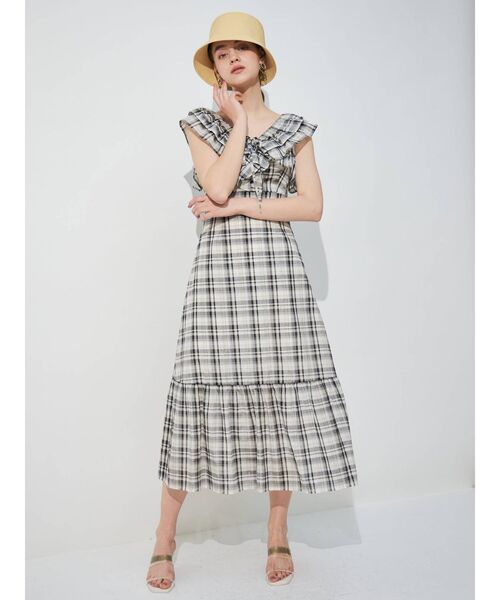 MERCURYDUO（マーキュリーデュオ）の「チェックラッフルティアードワンピース（ワンピース・レディース・その他/その他1・SMALL/MEDIUM）」の5枚目の写真