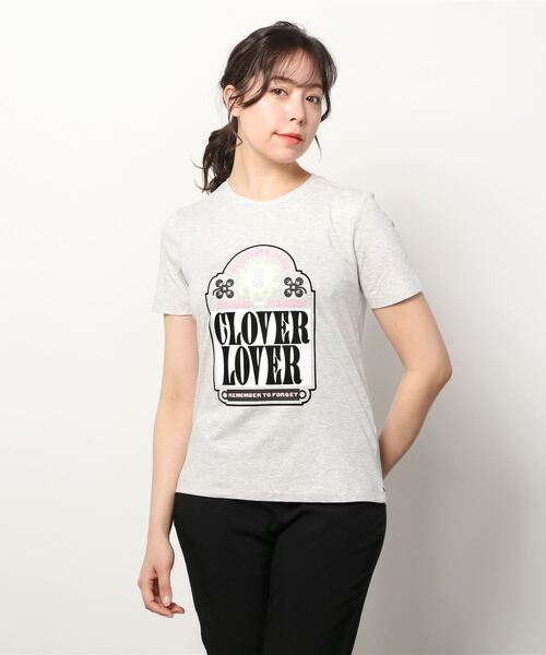 MAISON SCOTCH(メゾンスコッチ)の「レギュラーフィット グラフィック Tシャツ【166595】(Tシャツ/カットソー・レディース・ライトグレー・X-SMALL/SMALL)」の1枚目の写真