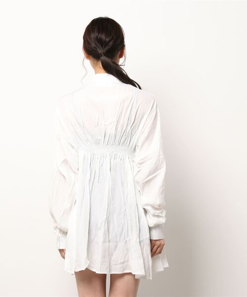 Wefst（ウェスト）の「【Wefst】パフスリーブワンピース（ワンピース・レディース・ブラック/ホワイト・FREE）」の13枚目の写真