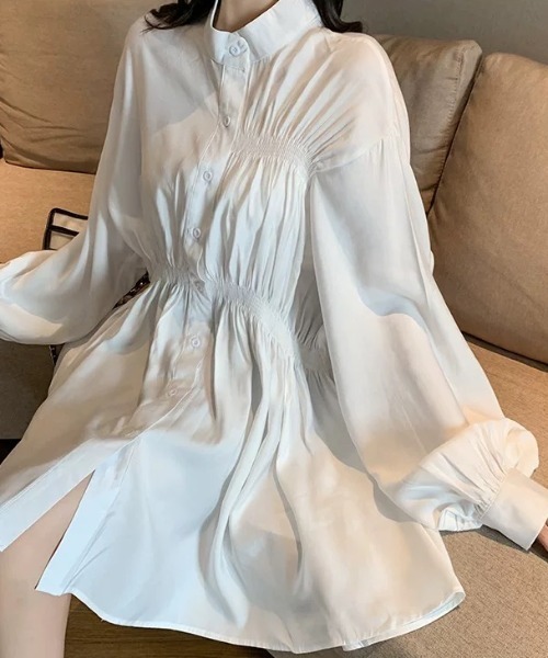 Wefst（ウェスト）の「【Wefst】パフスリーブワンピース（ワンピース・レディース・ブラック/ホワイト・FREE）」の19枚目の写真