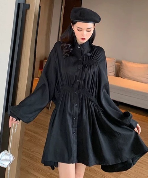 Wefst（ウェスト）の「【Wefst】パフスリーブワンピース（ワンピース・レディース・ブラック/ホワイト・FREE）」の20枚目の写真