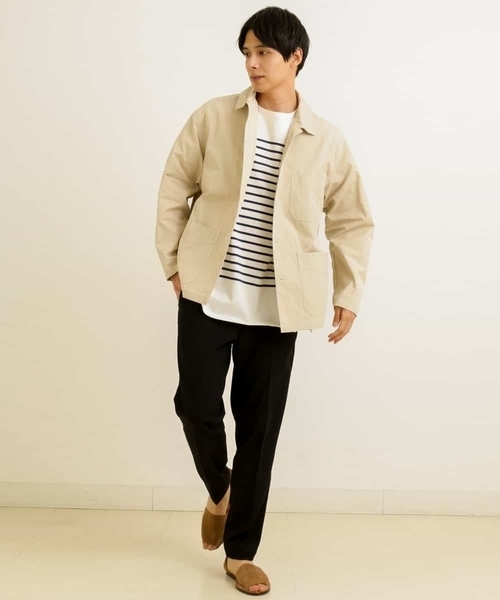 a.v.v（アーヴェヴェ）の「【洗濯機で洗える】コットンナイロンカバーオール（カバーオール・メンズ・ベージュ・46/48）」の4枚目の写真