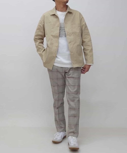 a.v.v（アーヴェヴェ）の「【洗濯機で洗える】コットンナイロンカバーオール（カバーオール・メンズ・ベージュ・46/48）」の8枚目の写真