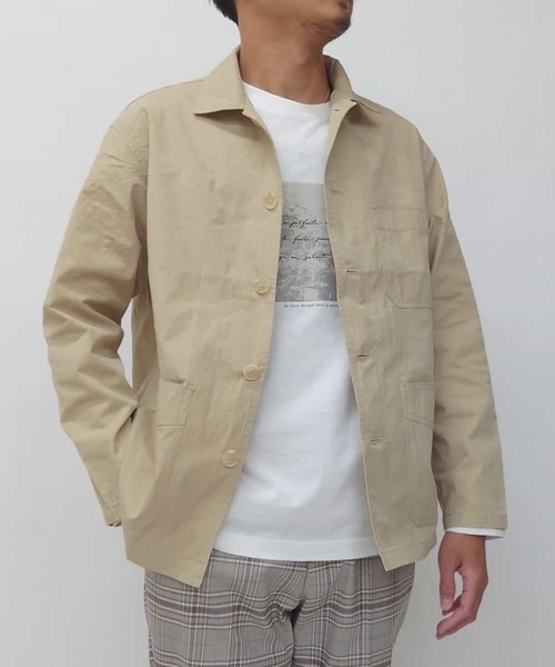 a.v.v（アーヴェヴェ）の「【洗濯機で洗える】コットンナイロンカバーオール（カバーオール・メンズ・ベージュ・46/48）」の11枚目の写真