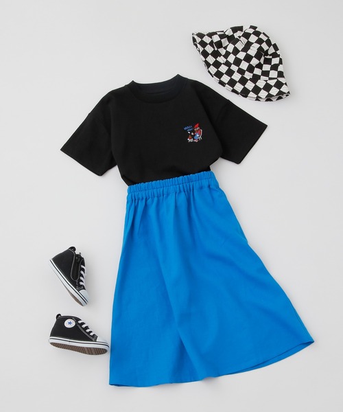 CIAOPANIC TYPY（チャオパニックティピー）の「【KIDS】OROSOリネンフレアマキシスカート（スカート・キッズ・アイボリー/ブルー・SMALL/MEDIUM/LARGE/X-LARGE/XX-LARGE）」の3枚目の写真