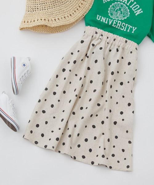 CIAOPANIC TYPY（チャオパニックティピー）の「【KIDS】OROSOリネンフレアマキシスカート（スカート・キッズ・アイボリー/ブルー・SMALL/MEDIUM/LARGE/X-LARGE/XX-LARGE）」の14枚目の写真