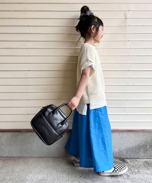 CIAOPANIC TYPY（チャオパニックティピー）の「【KIDS】OROSOリネンフレアマキシスカート（スカート・キッズ・アイボリー/ブルー・SMALL/MEDIUM/LARGE/X-LARGE/XX-LARGE）」の20枚目の写真