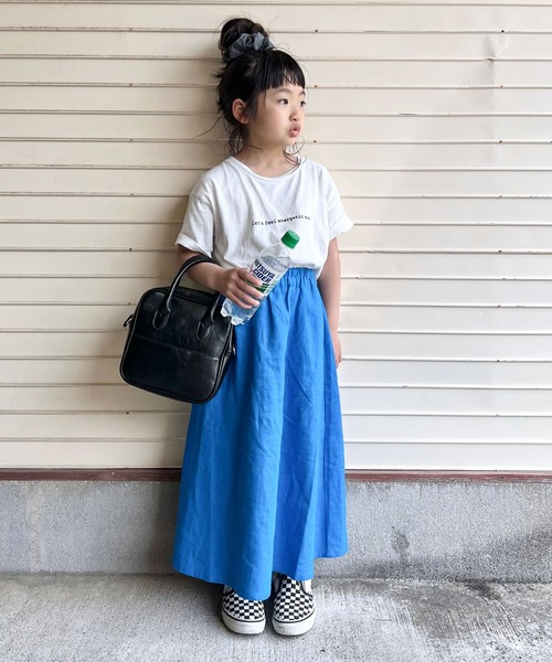 CIAOPANIC TYPY（チャオパニックティピー）の「【KIDS】OROSOリネンフレアマキシスカート（スカート・キッズ・アイボリー/ブルー・SMALL/MEDIUM/LARGE/X-LARGE/XX-LARGE）」の17枚目の写真