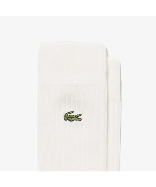 LACOSTE（ラコステ）の「クロックエンブレム3×2リブニットソックス（ソックス/靴下・メンズ・ホワイト/ブラック/ネイビー/杢グレー/ワイン/モスグリーン・27.0cm）」の7枚目の写真