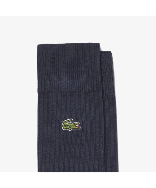 LACOSTE（ラコステ）の「クロックエンブレム3×2リブニットソックス（ソックス/靴下・メンズ・ホワイト/ブラック/ネイビー/杢グレー/ワイン/モスグリーン・27.0cm）」の10枚目の写真