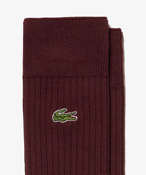 LACOSTE（ラコステ）の「クロックエンブレム3×2リブニットソックス（ソックス/靴下・メンズ・ホワイト/ブラック/ネイビー/杢グレー/ワイン/モスグリーン・27.0cm）」の11枚目の写真
