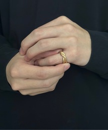 【OKUOKU　0909】独自メッキ加工リング　デザイン /  chi-ring-g1　U