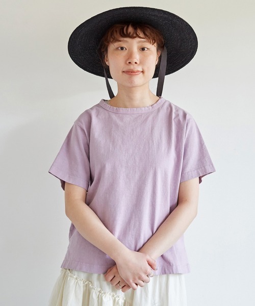 aimer le mieux(エメルミュー)の「aimer USAコットン ちょうどいいサイズtee(Tシャツ/カットソー・レディース・パープル/ダークブラウン/キナリ/イエロー・FREE)」の12枚目の写真