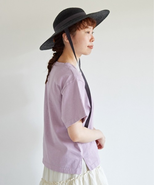 aimer le mieux(エメルミュー)の「aimer USAコットン ちょうどいいサイズtee(Tシャツ/カットソー・レディース・パープル/ダークブラウン/キナリ/イエロー・FREE)」の11枚目の写真