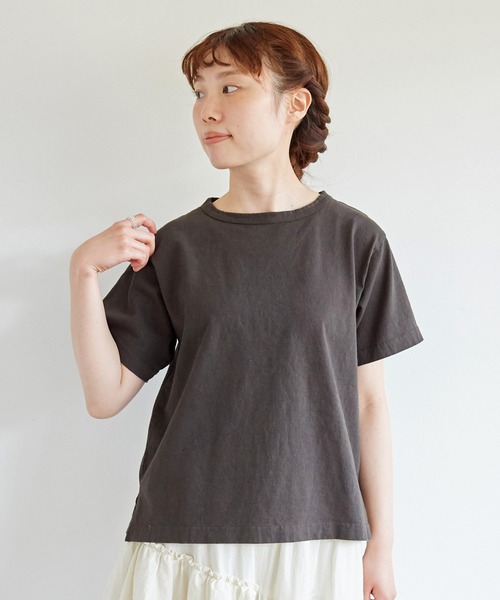 aimer le mieux(エメルミュー)の「aimer USAコットン ちょうどいいサイズtee(Tシャツ/カットソー・レディース・パープル/ダークブラウン/キナリ/イエロー・FREE)」の14枚目の写真