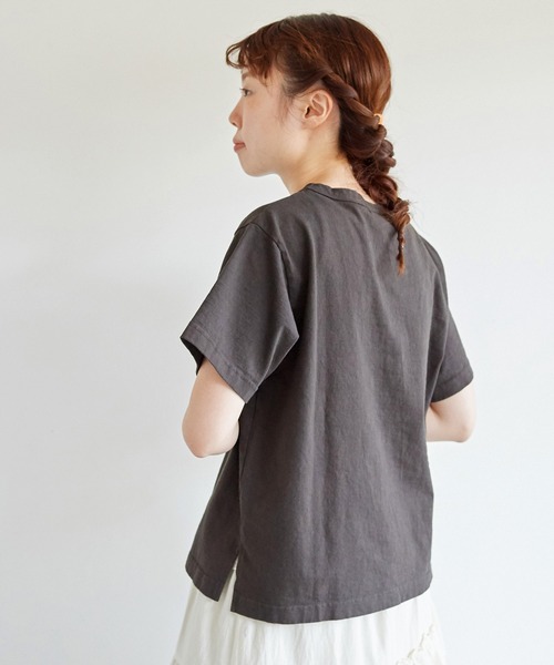 aimer le mieux(エメルミュー)の「aimer USAコットン ちょうどいいサイズtee(Tシャツ/カットソー・レディース・パープル/ダークブラウン/キナリ/イエロー・FREE)」の15枚目の写真