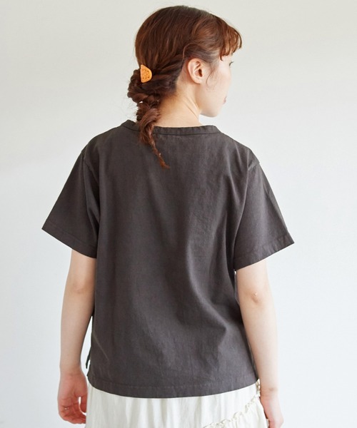 aimer le mieux(エメルミュー)の「aimer USAコットン ちょうどいいサイズtee(Tシャツ/カットソー・レディース・パープル/ダークブラウン/キナリ/イエロー・FREE)」の16枚目の写真