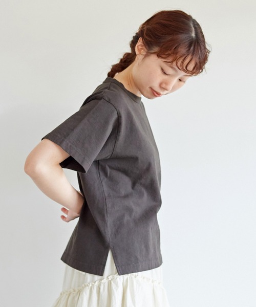 aimer le mieux(エメルミュー)の「aimer USAコットン ちょうどいいサイズtee(Tシャツ/カットソー・レディース・パープル/ダークブラウン/キナリ/イエロー・FREE)」の17枚目の写真