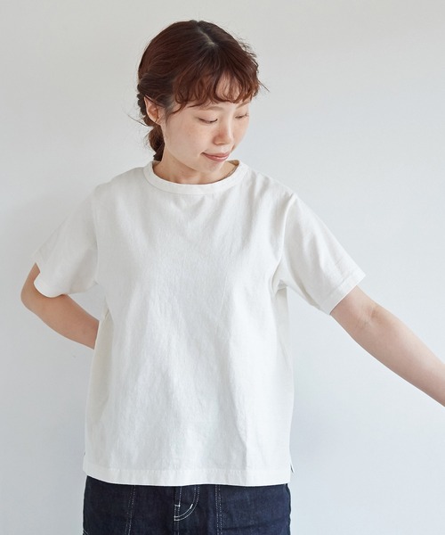 aimer le mieux(エメルミュー)の「aimer USAコットン ちょうどいいサイズtee(Tシャツ/カットソー・レディース・パープル/ダークブラウン/キナリ/イエロー・FREE)」の20枚目の写真