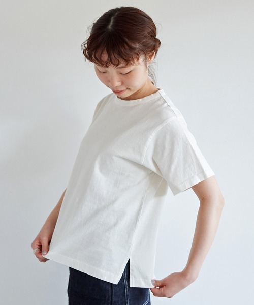 aimer le mieux(エメルミュー)の「aimer USAコットン ちょうどいいサイズtee(Tシャツ/カットソー・レディース・パープル/ダークブラウン/キナリ/イエロー・FREE)」の21枚目の写真