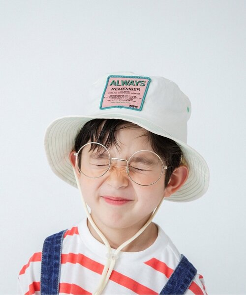 BREEZE（ブリーズ）の「WEB限定 ステッチ配色ハット（ハット・キッズ・ベージュ/イエロー/ブルー/キナリ・50/54/48/52/56）」の2枚目の写真