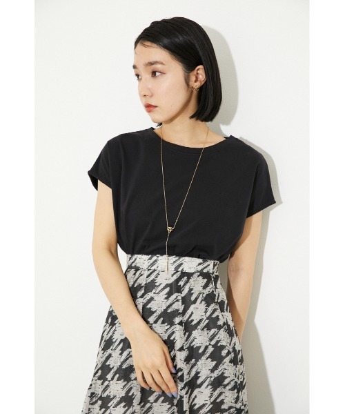 rienda(リエンダ)の「フレンチスリーブカットトップス(Tシャツ/カットソー・レディース・ホワイト/ブラック/オレンジ/ブルー・FREE)」の20枚目の写真