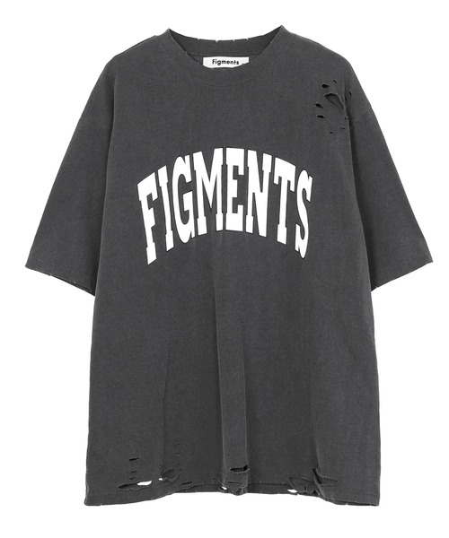 Figments(フィグメンツ)の「ヴィンテージカレッジロゴT(Tシャツ/カットソー・レディース・パープル/スミクロ・SMALL/MEDIUM)」の6枚目の写真